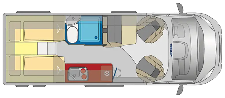 Kastenwagen I 6,36m, Längsbetten