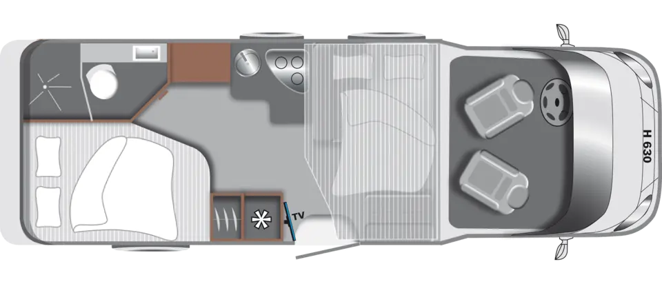 Kastenwagen Länge 6,99m und Hubbett